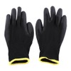 Black Color Nylon PU Safety Palm Coating Work Gloves Yellow