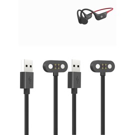 Charging Cable for DEMICEA LibreRun Pro X13 Bone Conduction Headphones - Open Ear Headphones,Magnetic USB Charging Cable USB Flexible Charger Cord Cable Accessories，（2 Pack）