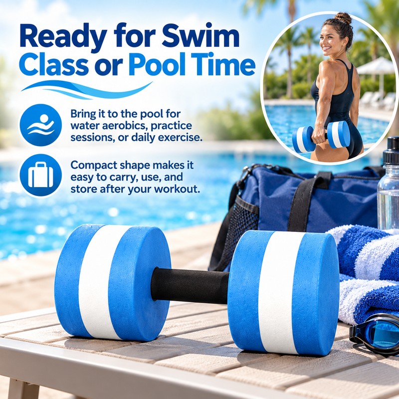 Floating EVA Water Dumbbell for Pool Exercise – Aquatic Resistance