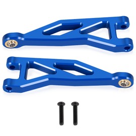 LSG Aluminum Rear Arms Upper Lower Suspension Arm for 1/18 Arrma Granite Grom Mega 380 Brushed 4X4 Monster Truck Typhon Grom Upgarde Parts (Rear Upper and Lower-Blue)