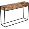 Safdie & Co. 48"L 2-Drawers Black Metal Console Table in