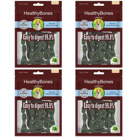 UrbanX HealthyBones Original Natural Dog Dental Care Mint Snacks Oral Health Dog Food for Bugg and Other Small Mixed Breed Dogs, 60 Count
