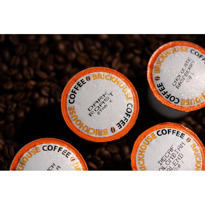 Brickhouse Dark Roast Coffee Pods – 12 Count Single Serve