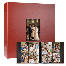 Aevdor Photo Album 4x6 1000 Pockets, Leather Cover Extra Large Capacity Family Wedding Anniversary Baby Picture Album, Acid-free Pages 4x6 Photo Album Holds 1000 Horizontal and Vertical Photos (Brown)