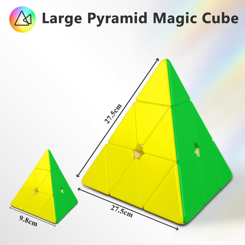 Vdealen Large Pyramid Magic Cube Triangle Cube, 27.5 cm Pyraminx