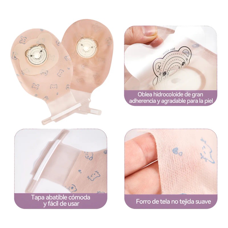 Bolsas De Ostomía Infantiles 15mm-40mm 20 Unidades