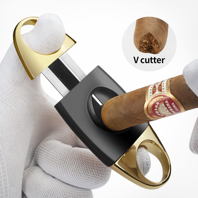 Cigar Cutter and Lighter Set - Butane Torch Lighter with