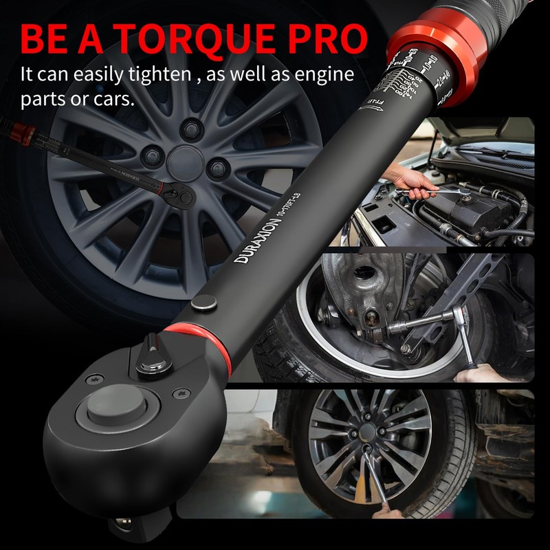 23PCS 1/2-Inch Drive Torque Wrench Set, 10-170FT.LB/13.6-230.5Nm, 1/2 Drive Click