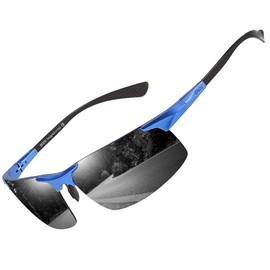 DUCO Men's Polarised Sunglasses with Metal Frame and Carbon Fibre Legs UV400 CAT 3 CE 8277 -