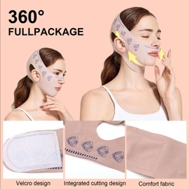V Gesichtsmasken, Beauty Face Sculpting Sleep Mask V Line Lifting Maske Wiederverwendbare Doppelkinn-Reduzierer Gesichts-Schlankheitsgurt für schlaffe Gesichtshaut Verbesserung Gesichtsmorphologie