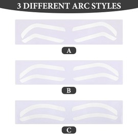 36 Pairs Eyebrow Stencils Eye Brow For Women, 3 Shapes Eyebrows Stencil Tape Sticker Shaping Stickers Shaper Plantillas Perfectas Shape for Tinting Makeup