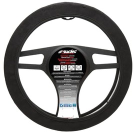 Simoni Racing CVT/10N Universal Steering Wheel Cover, Black Face