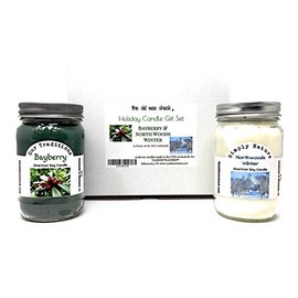 The Old Wax Shack Holiday Candle Gift Set, Bayberry and Northwoods Winter (2 Pack, 16 Oz.)
