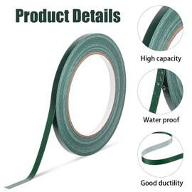 Heclia Green Floral Tape 2 PCS Flower Stem Wrap Tapes for Fresh Flowers Adhesive Florist Tape for Floral Crafts Waterproof Florist Tapes Bouquet Flower Arranging Stem Wrapping Wedding Bouquet