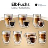 ElbFuchs Double-Walled Latte Macchiato Glasses Mr & Mrs 2 x