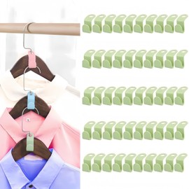 THJOPOKEEL 50 Ganchos de Conexión para Colgar Ropa, Ganchos de Plástico en Cascada, Clothes Hanger Connector Hooks, Ganchos para Colgar Ropa Resistente y Organizador de Clóset（Color Aleatorio） (50)