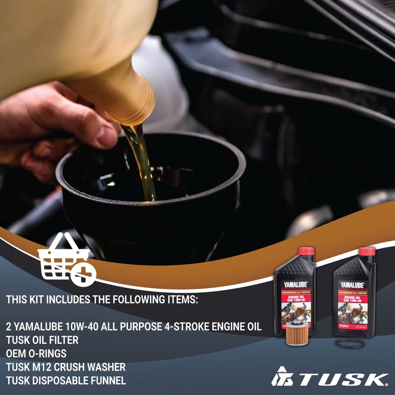 TUSK 4-Stroke Oil Change Kit Yamalube All Purpose 10W-40 for