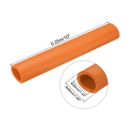sourcing map 2pcs 10" Pipe Insulation Tube 1-7/16 Inch(36mm) ID 48mm OD Foam Tubing for Handle Grip Support, Orange