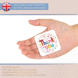 Destination Vinyl ltd Fridge Magnet - Thank You Cute Pretty Slowers Thanks for Office, Cabinet and Whiteboard, Magnetic Stickers, 46354