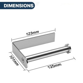 Homovater Toilet Roll Holder Made of Stainless Steel SUS 304, High-Quality Toilet Roll Holder, Toilet Roll Holder, Toilet Roll Holder, Wall Mount, Brushed