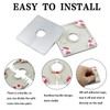 Bntyok 2 Pcs Wall Split Flange 0.86"/22mm ABS Square Self-Adhesive