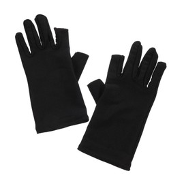 SAFIGLE UV Protective Half Finger Beauty Salon Gloves for Manicure Lightweight Elastic Nail Multi Functional Hand Covers for Women Safe UV Shield for Nail Lamp Use