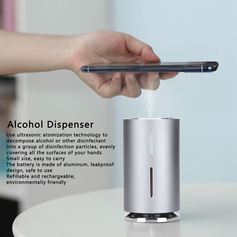 Alcohol Dispenser Automatic Touchless Sanitizer Sterilizer Spray with Charging Cable