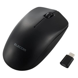 Elecom M-K8DRCBK Corporate Mouse Wireless 2.4GHz Optical Mouse Type-C 3 Buttons Eco-Friendly Packaging Black