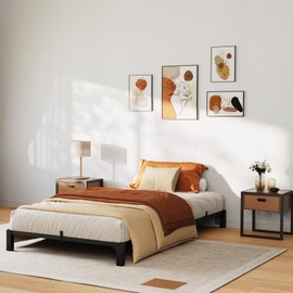 GarveeHome 6 Inch Twin Bed Frame, Heavy Duty Metal Platform Bed Frame with Durable Iron Slat Support and Legs, No Box Spring Required, No Screws Needed, Support Up to 800 Lbs