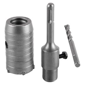 ZONADAH 40mm Hole Saw Cutter with Round Handle and 110mm Adapter Carbide Hole Saw Drill Bit Hole Saw Wall Drill Bit for Brick Stone Concrete Cement