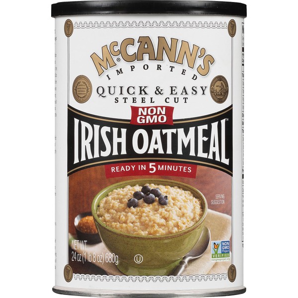 McCann's Irish Oatmeal, Quick & Easy Steel Cut Oats, 24 Ounce (Pack of 12)