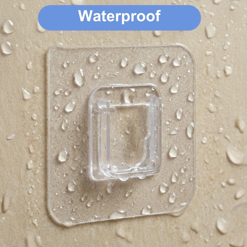 Sorcristy 20 Pack Clear Double-Sided Adhesive Wall Hooks, Self-Adhesive Hooks