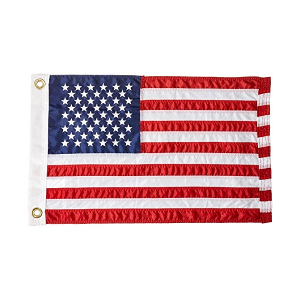 12" x 18" Nylon US Flag w/Embroider Stars