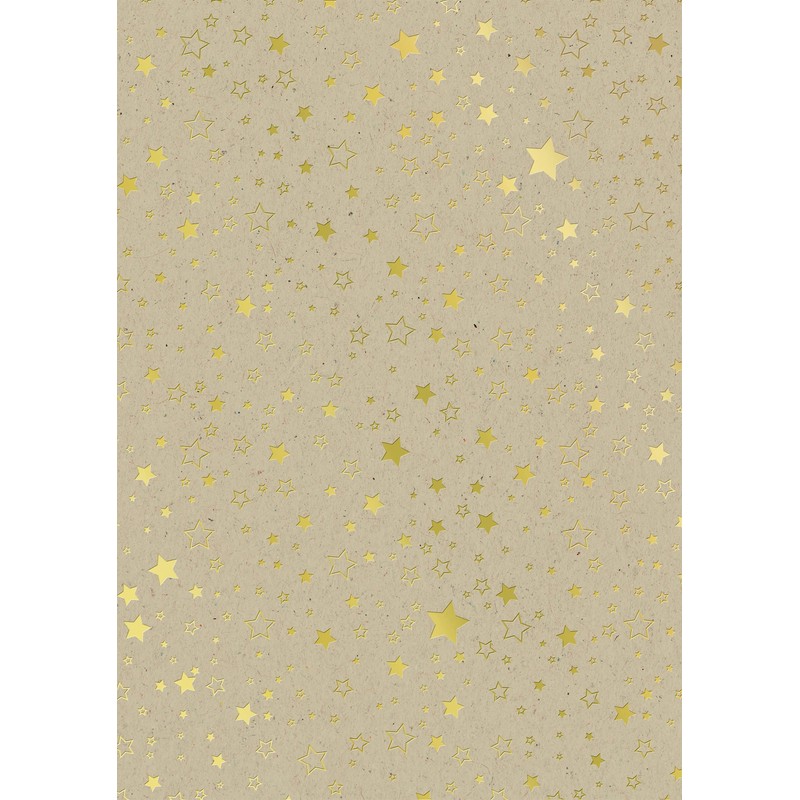 Cardboard Pad "Stars" Gold/Silver, DIN A4