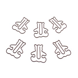 Butler in the Home 100 Count Bear Shaped Paper Clips Great for Paper Clip Collectors or Office Gift - Comes in Round Tin with Lid and Gift Box (Brown)