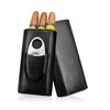 Cigar Case for 3 Cigars, Leather Cigar Cases, Humidor Cigar