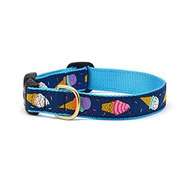 Up Country Ice Cream Pattern (Ice Cream Dog Collar, XX-Large (21 to 27 inches) 1 inch Wide Width)