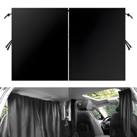 Qixuer Car Curtains, 2PCS 80cm*70cm Black Car Blinds, Privacy Sunshade for Windows, car Camping Accessories