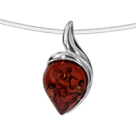 Necklace with Pendant – Glider Maren – Silver 925/000 – Amber, amber, Amber