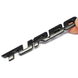 Turbo 3D Lettering Metal Black Emblem Sticker Sport Sticker Tuning Car S