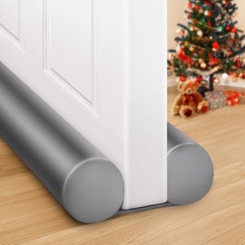 MAXTID Door Draft Stopper 36 Inch, Fits Door Gaps up to 1.7 Inch, Grey Under Door Sweeps Weather Stripping Large Door Noise Blocker Sound Proof Guard