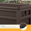 Suncast Durable 73 Gallon Outdoor Plastic Storage Chest with Handles,