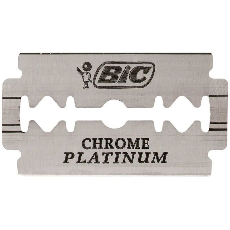 BIC Rasierklingen, 100 Stück, Chrome Platinum, für jeden Rasierhobel, Doppelkanten-Klingen,