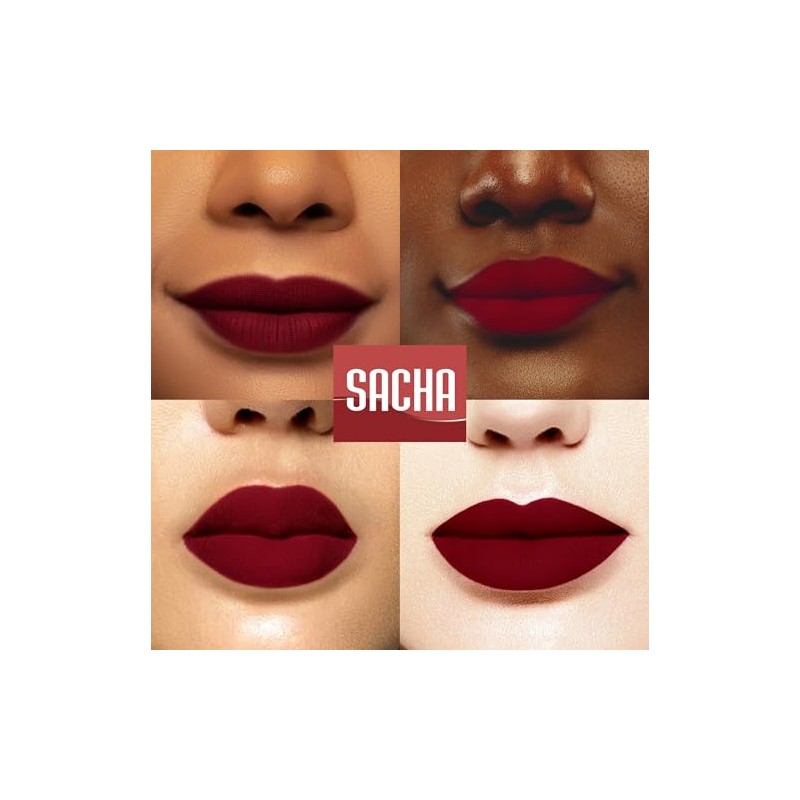 Sacha All Day Liquid Matte Lipstick Transfer Proof Intense Colors
