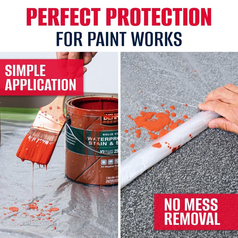 Weather-All Clear Painters Plastic Sheeting 9' x 400' (3600 sq