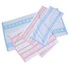 [No-twist Jacquard (Scarlet)] Face Towel, Blue