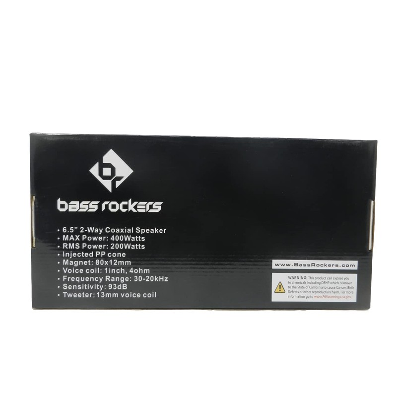 Bass Rockers BR650 6.5" 2-Way Car Audio Coaxial Speakers |