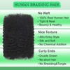 Afro Kinkys Bulk Human Hair 26 Inch Black Afro Kinky