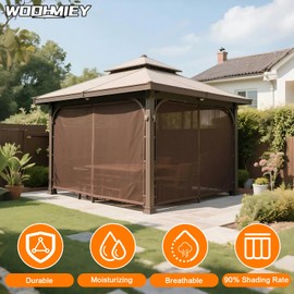 WODHMIEY Sun Shade Cloth, Sun Block Cover for Outdoor, Canopy Shade Sail with Windproof Ropes, Ideal for Garden Patio Backyard Deck Greenhouse, Made from high Density