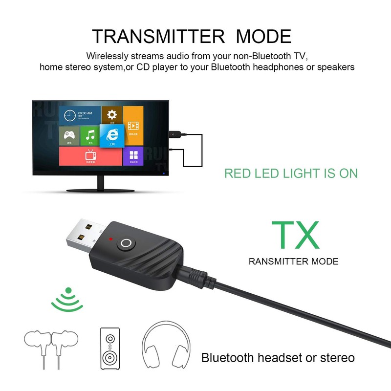 3 in 1 Bluetooth 5,0 Sender und Empfänger 3.5mm, USB